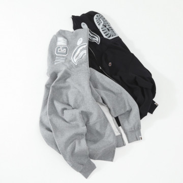 [Bape] 베이프 원 포인트 에이프 헤드 샤크 릴렉스드 핏 풀 집 후드