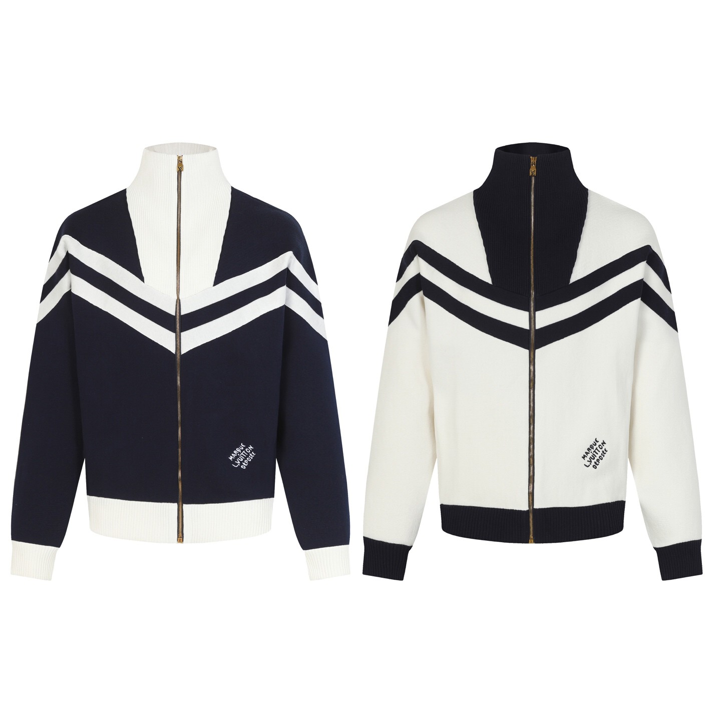 [Louis Vuitton] 루이비통 니트드 코튼 세일러 블루종 자켓