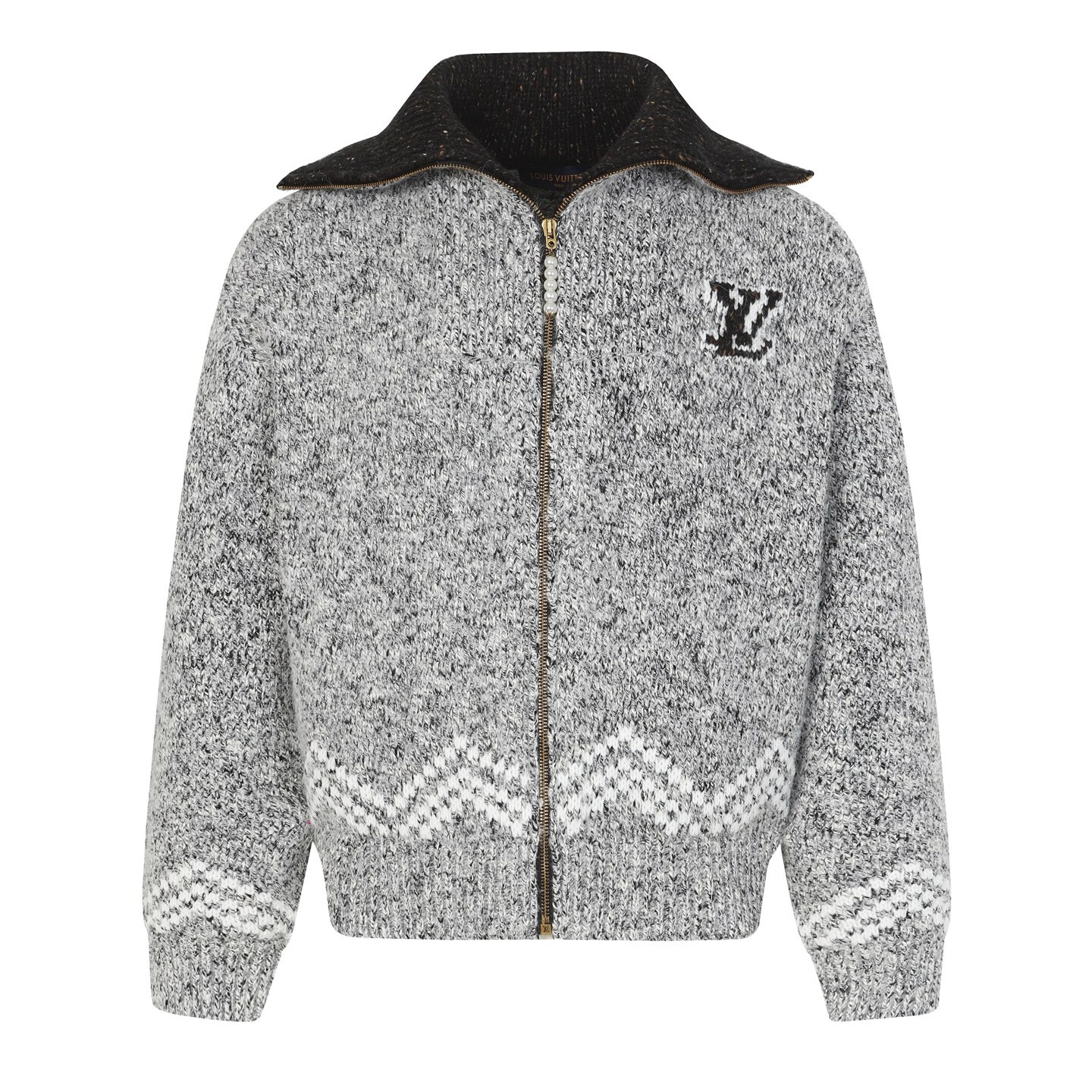 [Louis Vuitton] 루이비통 지퍼 니티드 블루종 자켓