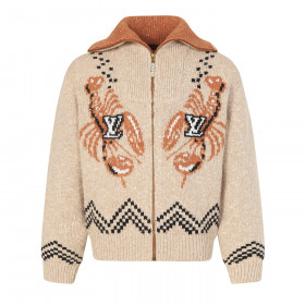 [Louis Vuitton] 루이비통 지퍼 니티드 블루종 자켓