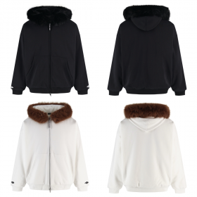 [BALENCIAGA] 발렌시아가 플러피 집업 후디