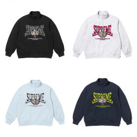 [Supreme] 슈프림 크레스트 아플리케 하프 집 풀오버