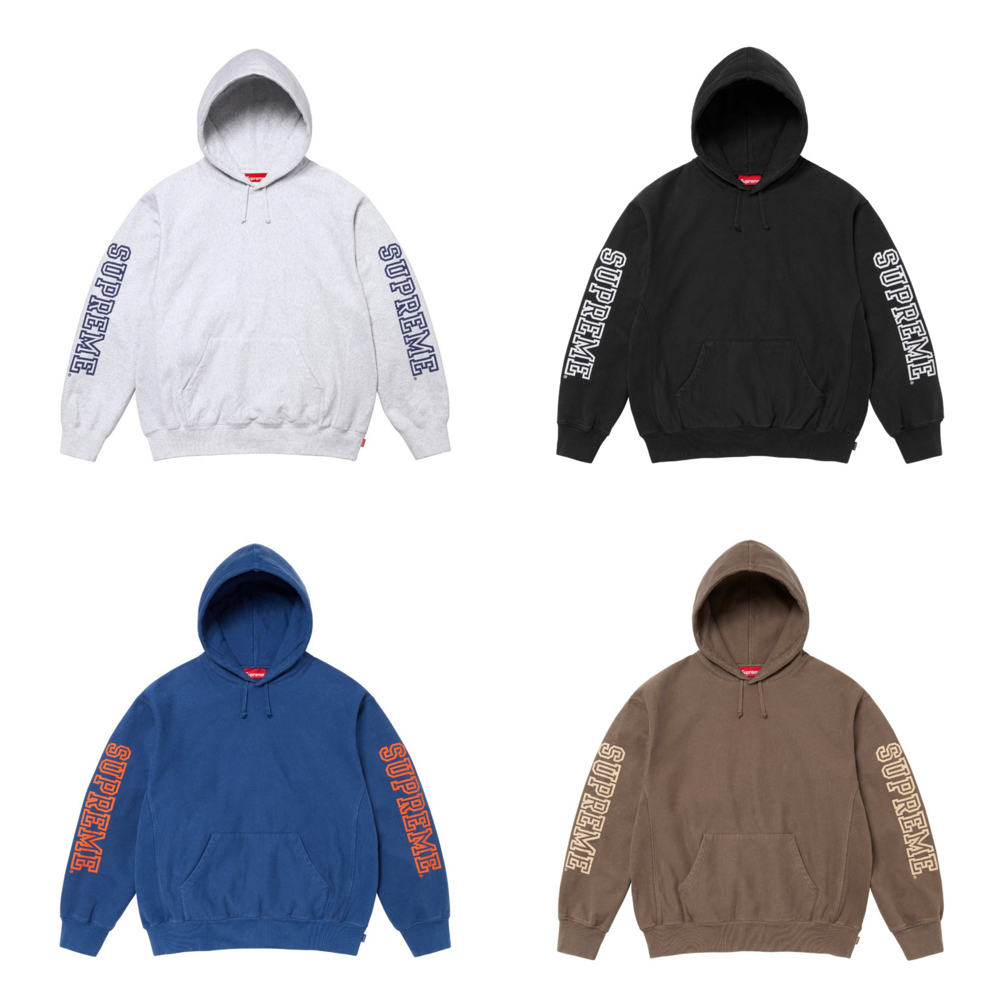 [Supreme] 슈프림 컬리지에이트 슬리브 후드 스웨트셔츠