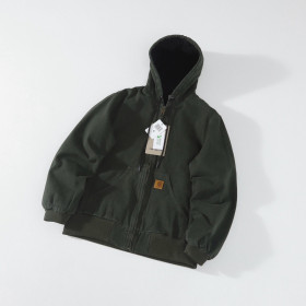 [국내배송] 칼하트 헤비 캔버스 후드 워크 재킷-그린/M