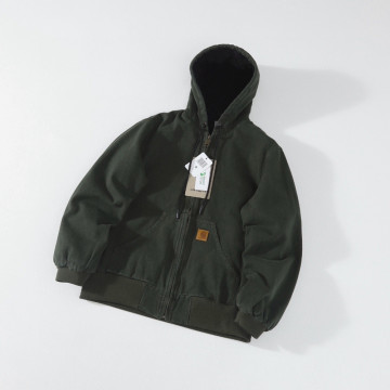 [국내배송] 칼하트 헤비 캔버스 후드 워크 재킷-그린/M