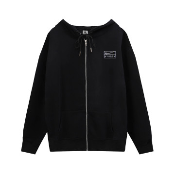 [국내배송] 나이키 x 스투시 풀 집 플리스 후드 -블랙/XL