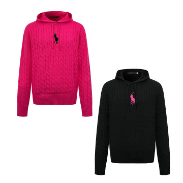 [Polo RalphLauren] 폴로 랄프로렌 핑크 포니 울 캐시미어 후드 스웨터