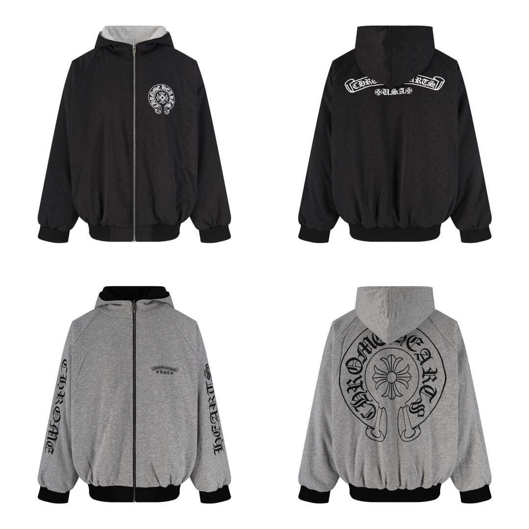 [Chrome Hearts] 크롬하츠 GED 리버서블 후드 블루종 봄버 자켓