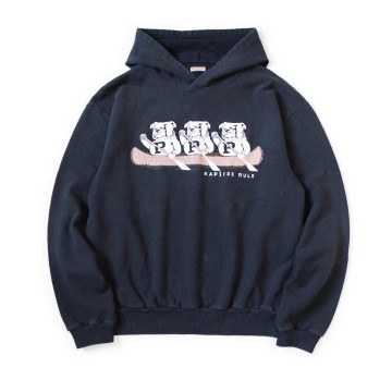 [KAPITAL] 캐피탈 플리스 후드 스웨트셔츠 P 불독 Pt