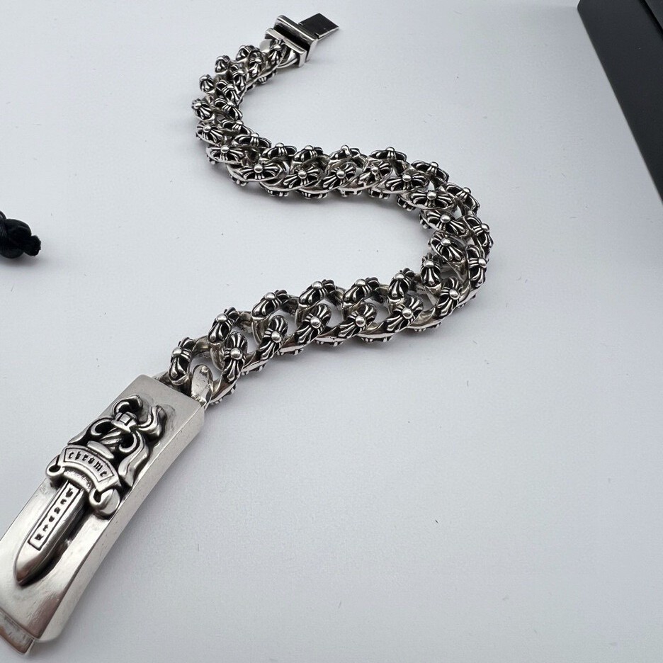 [Chrome Hearts] 크롬하츠 대거 체인 클립 팔찌