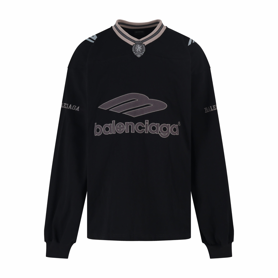 [Balenciaga] 발렌시아가 3B 풋볼 롱 슬리브 V넥 티셔츠