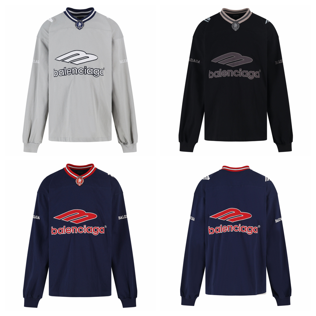 [Balenciaga] 발렌시아가 3B 풋볼 롱 슬리브 V넥 티셔츠