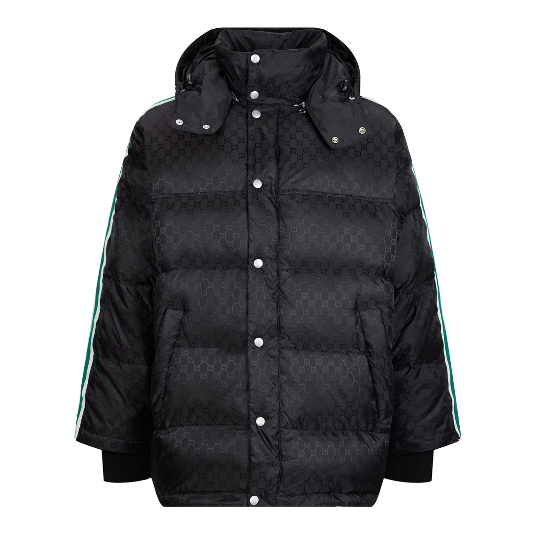 [Gucci] 구찌 GG 나일론 자카드 웹 다운 자켓