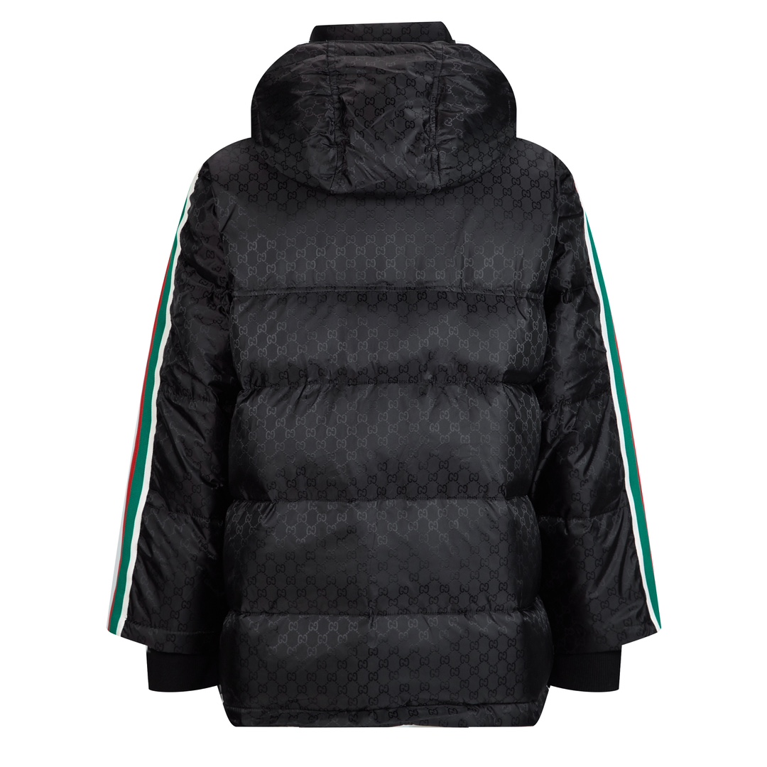 [Gucci] 구찌 GG 나일론 자카드 웹 다운 자켓