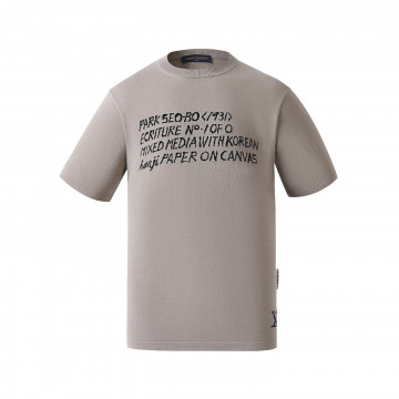 [Louis Vuitton] 루이비통 x 박서보 숏슬리브 코튼 크루넥 화이트 페퍼