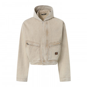 [BALENCIAGA] 발렌시아가 지퍼 포켓 베이지 데님 자켓