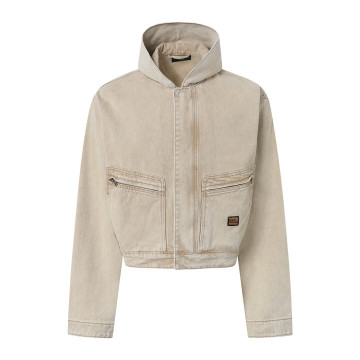 [BALENCIAGA] 발렌시아가 지퍼 포켓 베이지 데님 자켓