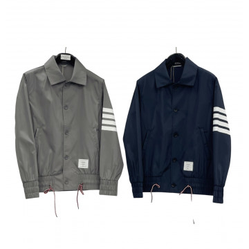 [Thom Browne] 톰브라운 솔리드 스윔 테크 사선 블루종 자켓