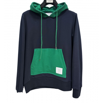 [Thom Browne] 톰브라운 사컬러 블럭 브러시드 후디