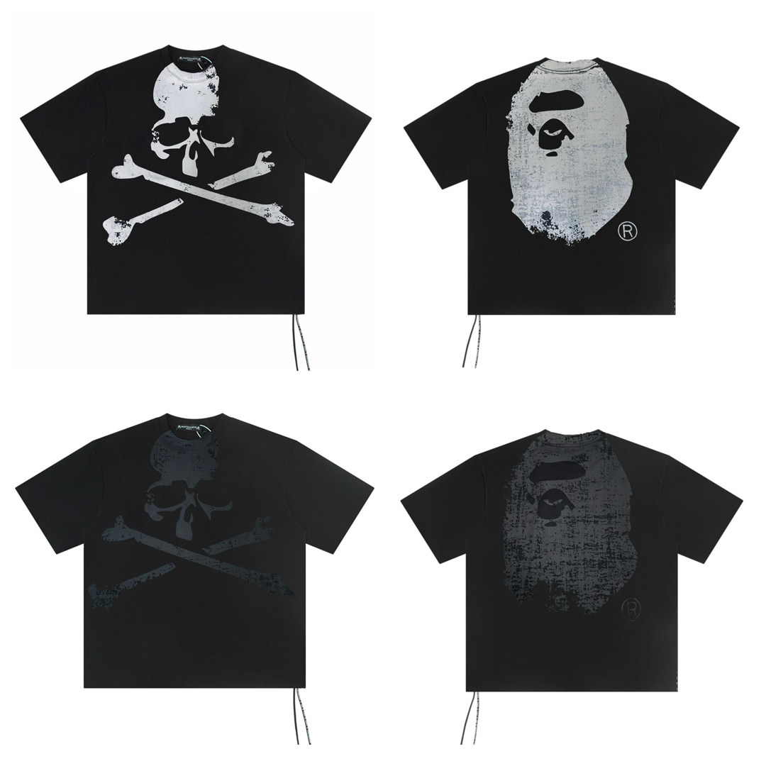[BAPE x Mastermind] 베이프 x 마스터마인드 스컬 오버 프린트 릴렉스드 핏 티셔츠