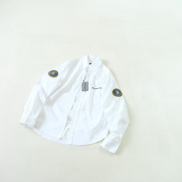 [Balenciaga] 발렌시아가 로고 패치 코튼 셔츠