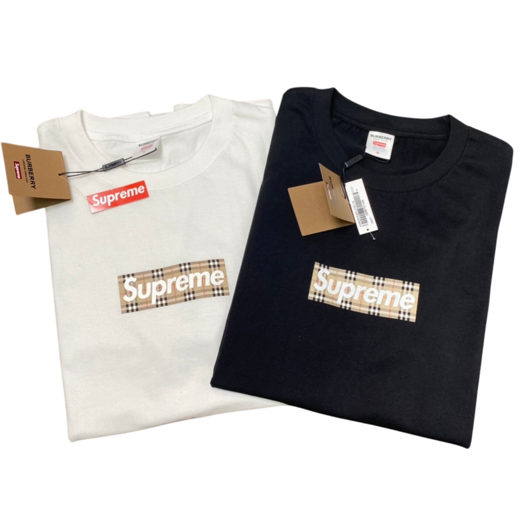 [Supreme] 슈프림 x 버버리 박스로고 티셔츠