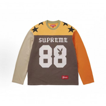 [SUPREME] 슈프림 x 플레이보이 롱슬리브 풋볼 탑 멀티컬러