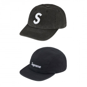 [SUPREME] 슈프림 워시드 치노 캠프캡 / 피그먼트 프린트 S 로고 6패널 캡