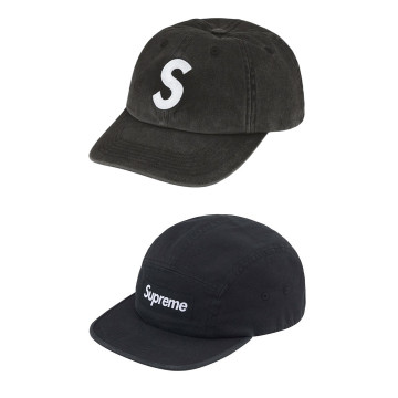 [SUPREME] 슈프림 워시드 치노 캠프캡 / 피그먼트 프린트 S 로고 6패널 캡