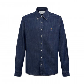 [AMI] 아미 드 쾨르 로우 인디고 라이트 데님 버튼다운 셔츠