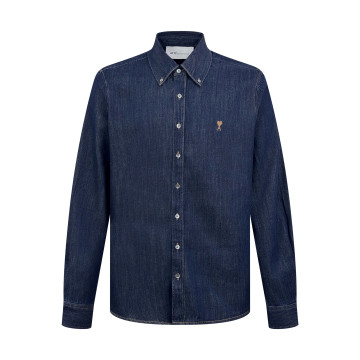 [AMI] 아미 드 쾨르 로우 인디고 라이트 데님 버튼다운 셔츠