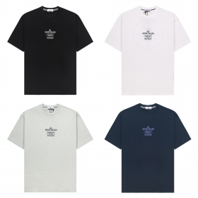 [Stone Island] 스톤아일랜드 2100037 콤베드 오가닉 코튼 저지 티셔츠 2 인더스트리얼 로고 프린트