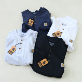 [Carhartt] 칼하트 헨리 레귤러 롱슬리브 포켓 티셔츠