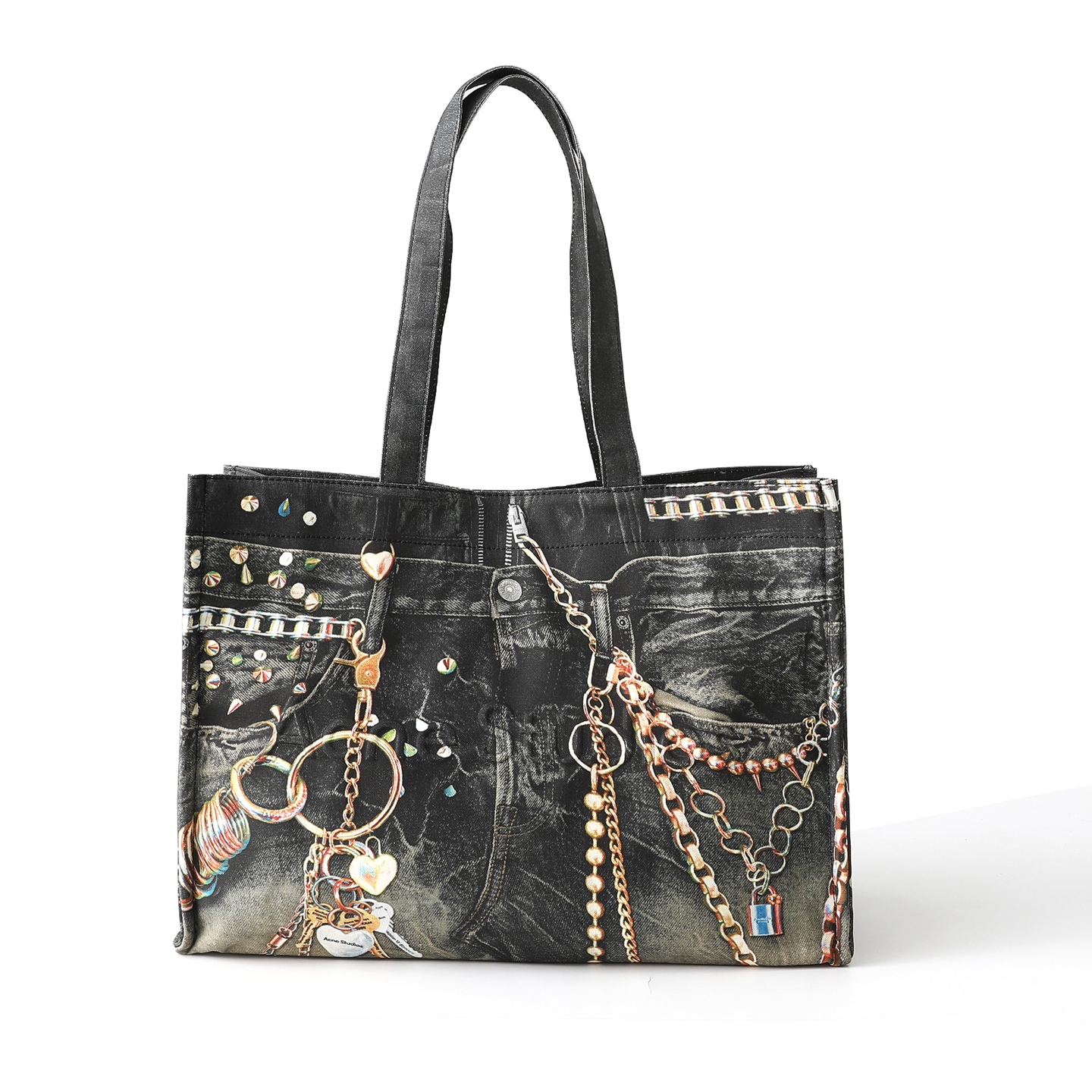 [Acne Studios] 아크네 스튜디오 로고 토트 이어 오브 홀스 블랙 멀티