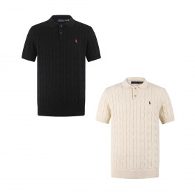 [Polo Ralph Lauren] 폴로 랄프로렌 케이블 니트 폴로 반팔