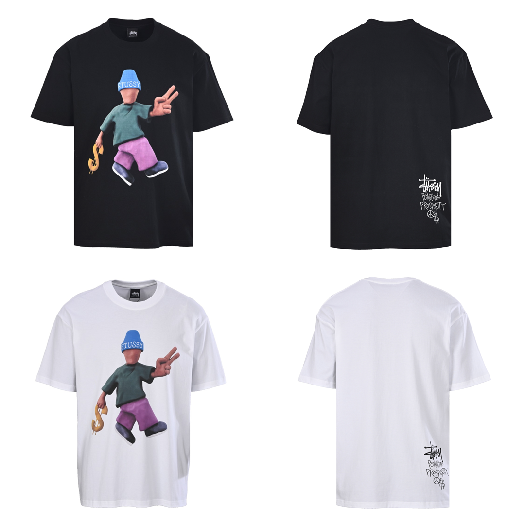[STUSSY] 스투시 피스 앤 프로스페리티 반팔 티셔츠
