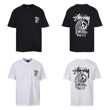[STUSSY] 스투시 피스 핸드 피그먼트 다이드 티셔츠