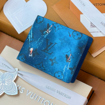 [Louis Vuitton] 루이비통 멀티플 월렛 카타마란 네이비 블루