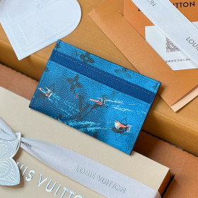 [Louis Vuitton] 루이비통 더블 카드 홀더 풀 블루