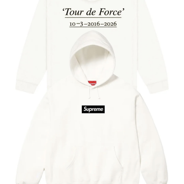 [Supreme] 슈프림 파리 10주년 박스 로고 후드 화이트
