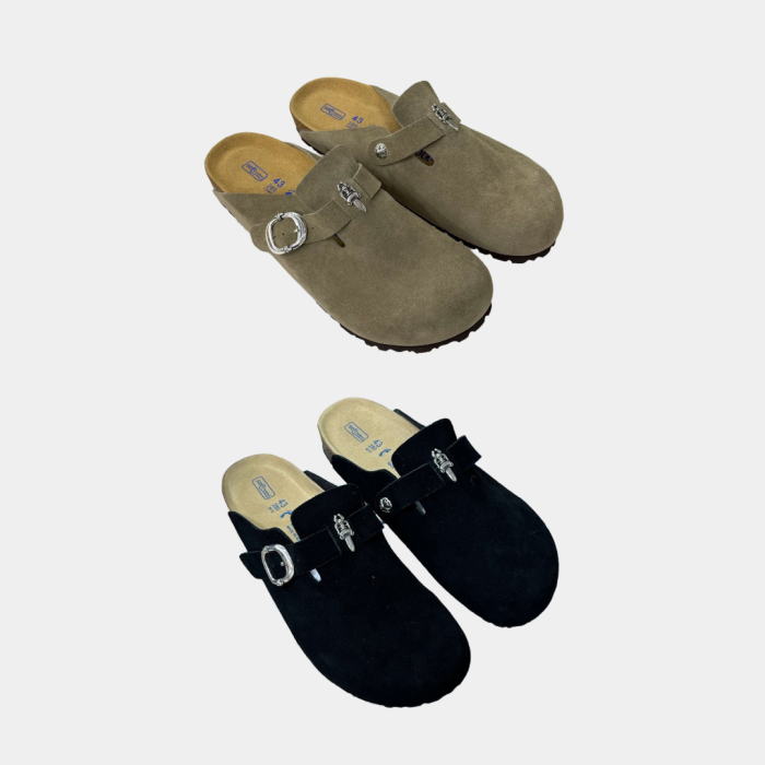 [Birkenstock x Chrome Hearts] 버켄스탁 x 크롬하츠 보스턴 스웨이드 뮬 / 대거