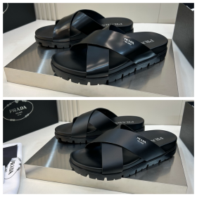 [PRADA] 프라다 크리스크로스 러버 슬라이드