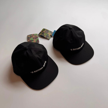 [BAPE] 베이프 로고 패널 캡 블랙