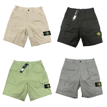 [STONE ISLAND] 스톤아일랜드 로고 패치 카고 쇼츠