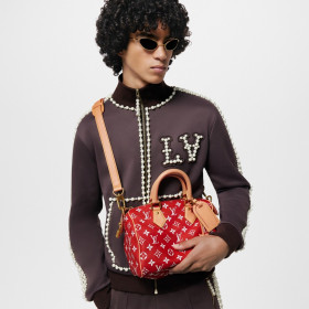 [LouisVuitton] 루이비통 스피디 P9 반둘리에 25 모노그램 - 레드