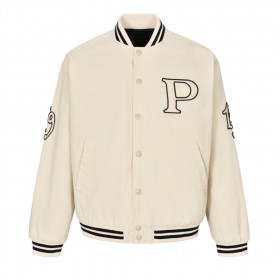 [Prada] 프라다 리나일론 봄버 자켓 패치 - 아이보리