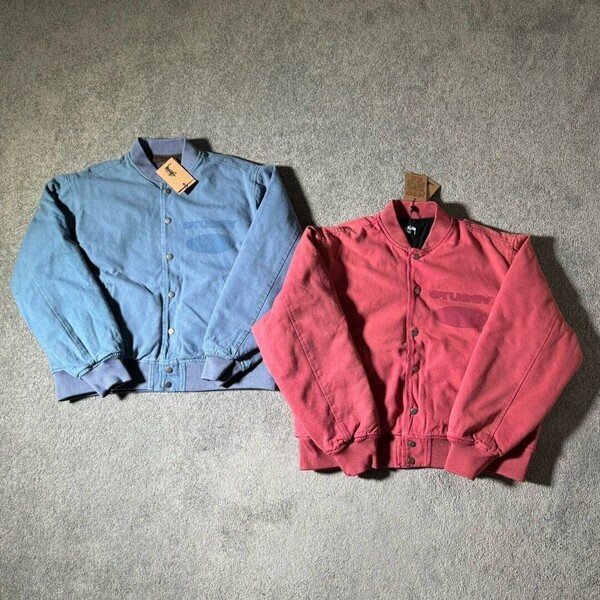 [Stussy] 스투시 고스트 로고 캔버스 바시티 자켓