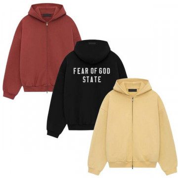 [FearofGod] 피어오브갓 에센셜 헤비 플리스 풀집 후디