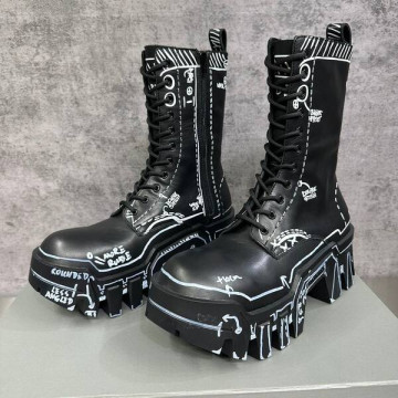 [Balenciaga] 발렌시아가 불도저 레이스업 레더 앵클 부츠