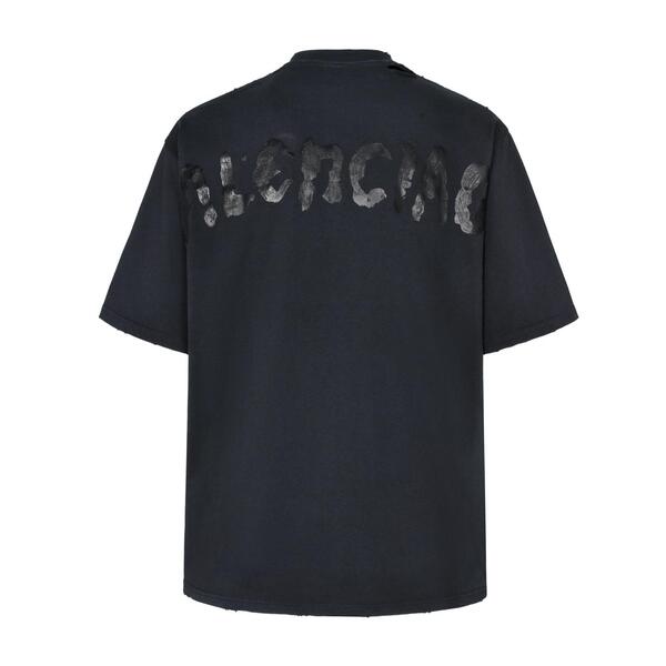 [Balenciaga] 발렌시아가 페인티드 티셔츠 블랙 페이드
